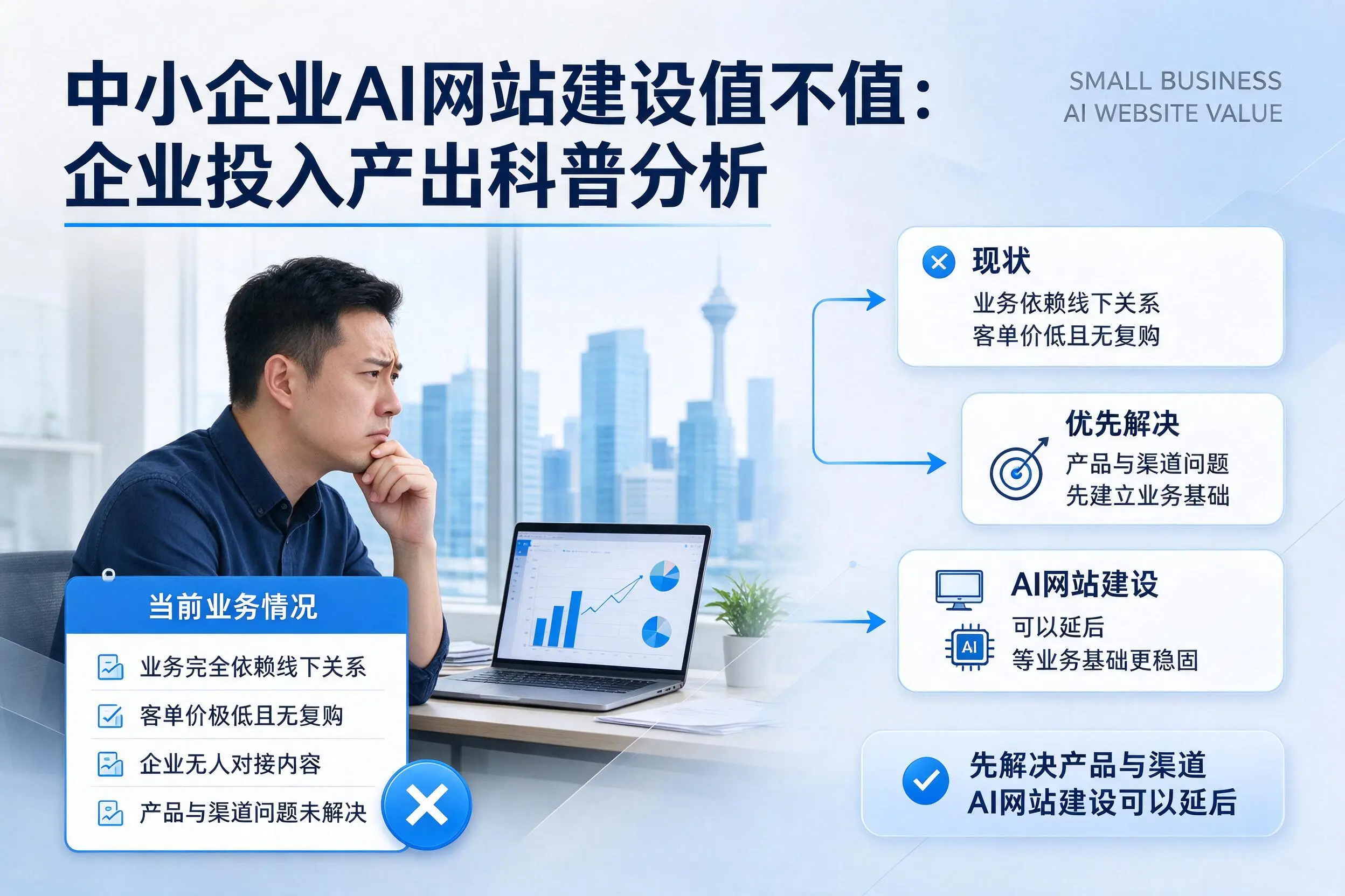 中小企业AI网站建设值不值：丽水企业投入产出科普分析