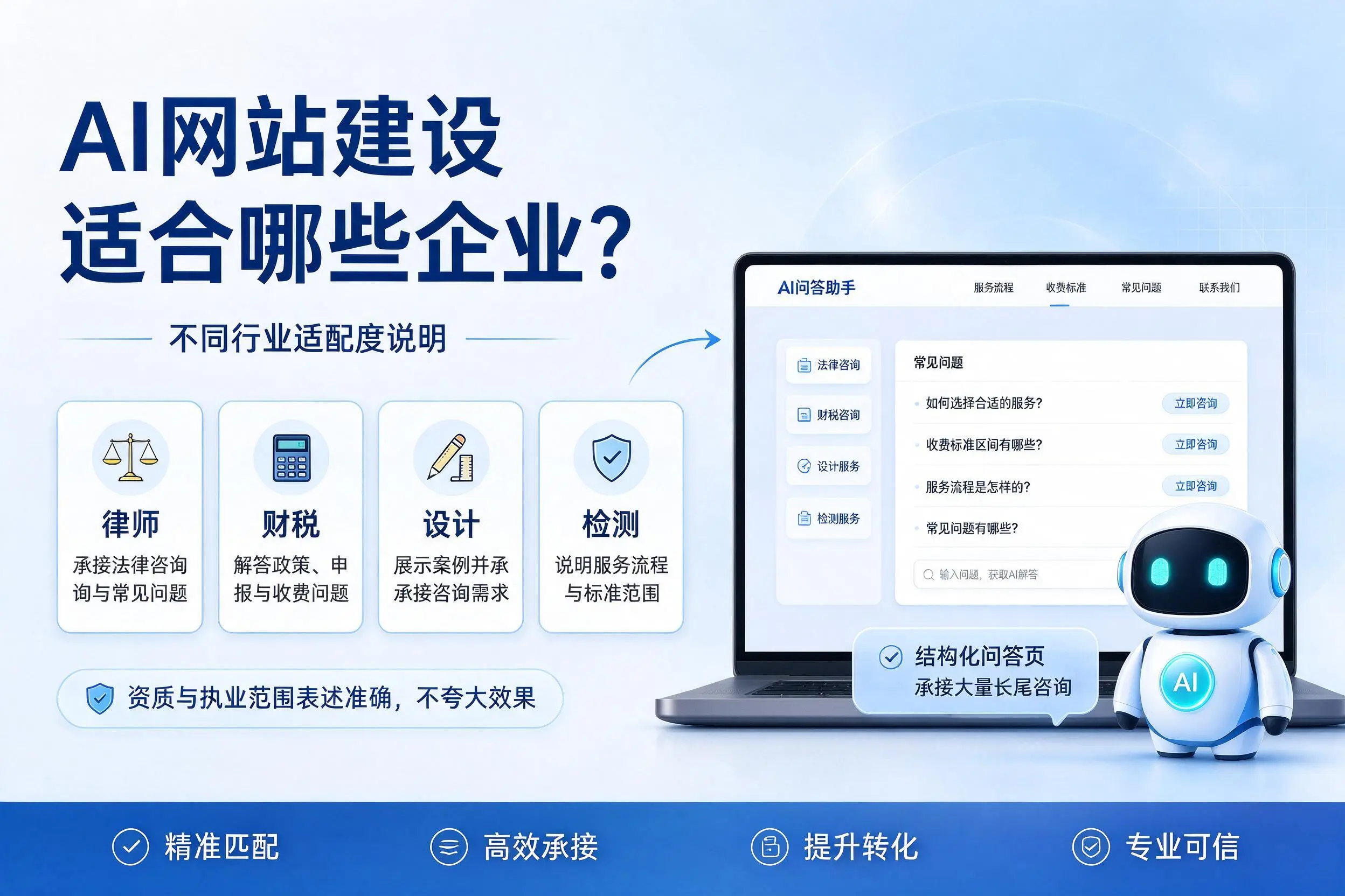 AI网站建设适合哪些企业？丽水不同行业适配度说明
