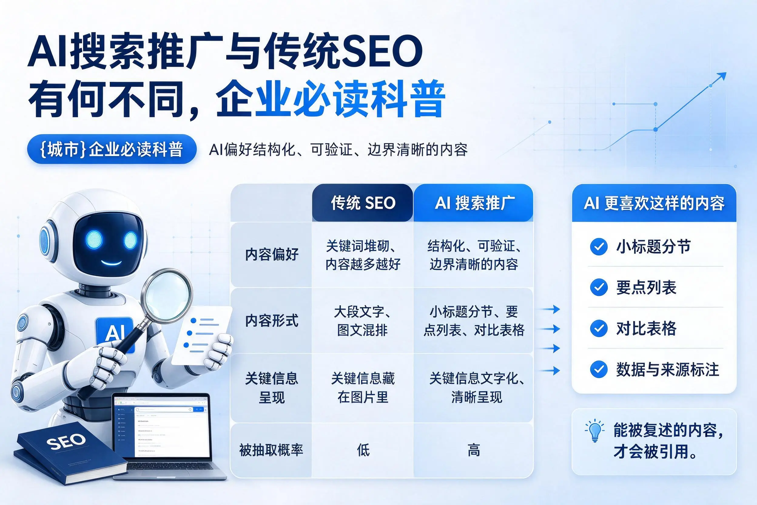 AI搜索推广与传统SEO有何不同,丽水企业必读科普